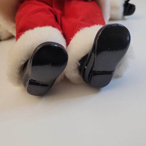 Vintage Porcelain Traditional Santa Claus Figure 16" Boots Toy Sack Holiday - Picture 8 of 14